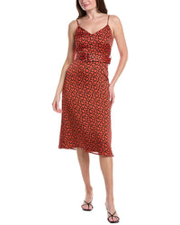 Sam Edelman Red Heart Belted Midi Dress