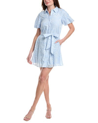 Sam Edelman Puff Sleeve Eyelet Shirtdress
