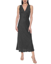 Tash + Sophie Solid Ruffle Trim Dress