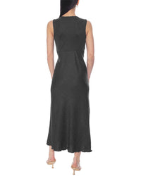 Tash + Sophie Solid Ruffle Trim Dress