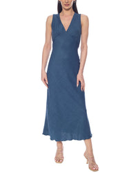 Tash + Sophie Solid Ruffle Trim Dress