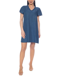 Tash + Sophie Macarena Flutter Sleeve Ruffle V Neck