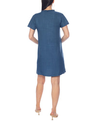 Tash + Sophie Macarena Flutter Sleeve Ruffle V Neck