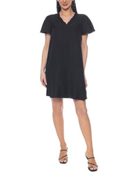 Tash + Sophie Macarena Flutter Sleeve Ruffle V Neck