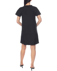 Tash + Sophie Macarena Flutter Sleeve Ruffle V Neck
