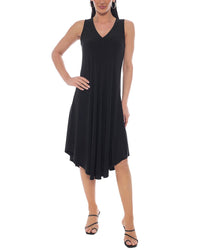 Tash + Sophie Ity V-Neck Hanky Hem Midi Dress