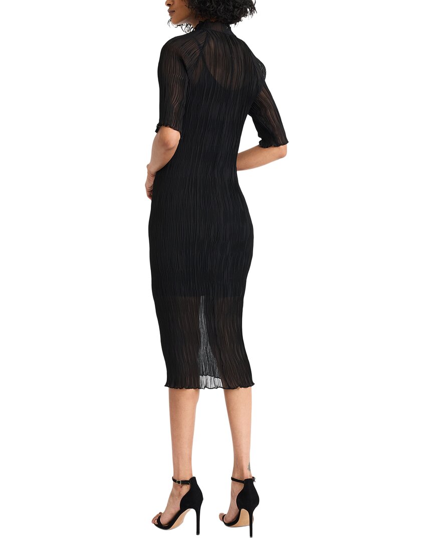 luxely midi dress Luxely Y10334M Short Sleeve Drop Waist Midi Dress with Batwing Sleeves