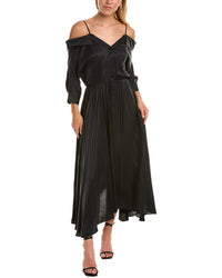 Simkhai Kiari Silk-Blend Shirtdress Regular 0 (XS) Black