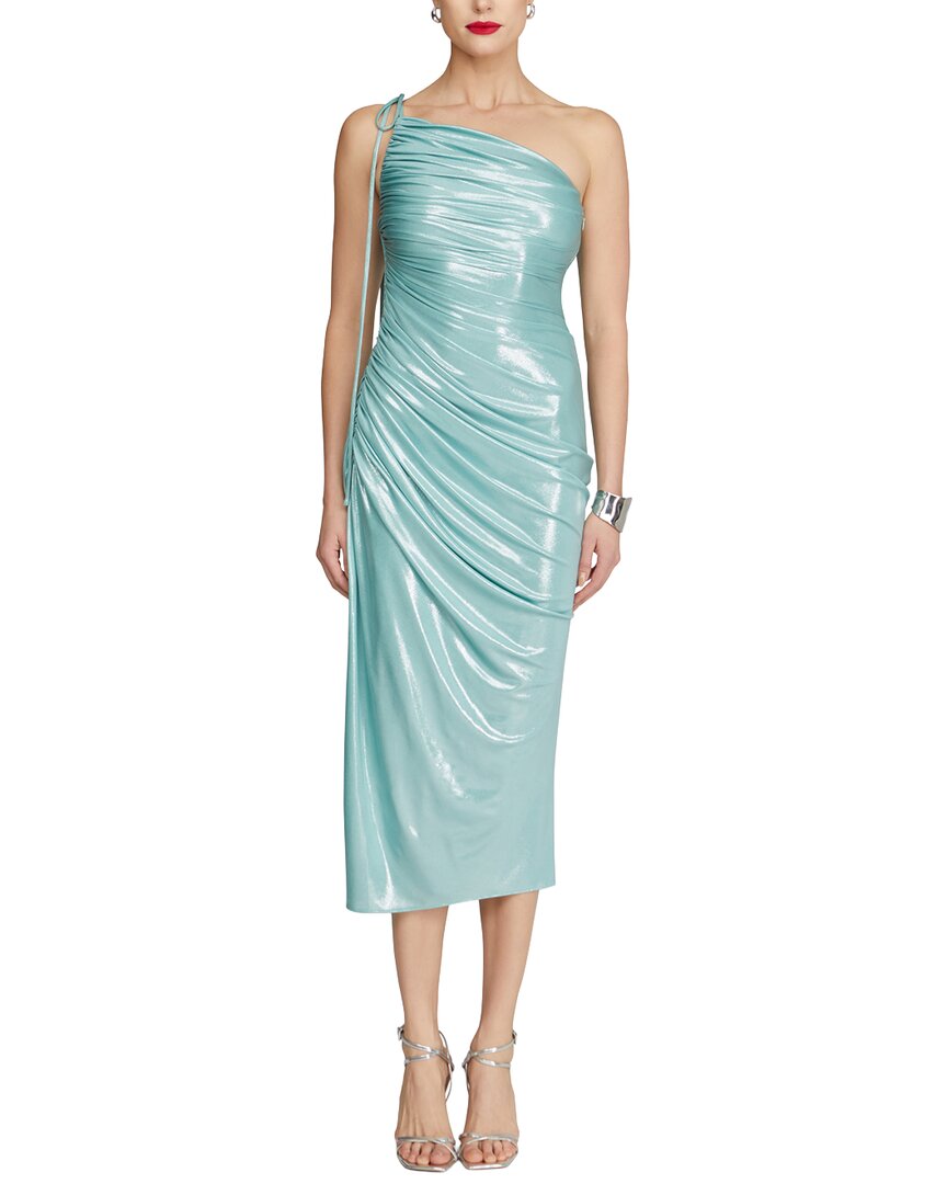 Halston Mona One Shoulder Midi Dress