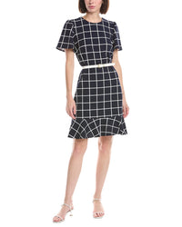 Sharagano Short Sleeve A Line Dress