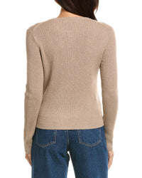 THE CASHMERE PROJECT The Cashmere Project Lurex Mini Rib Cashmere-Blend Cardigan