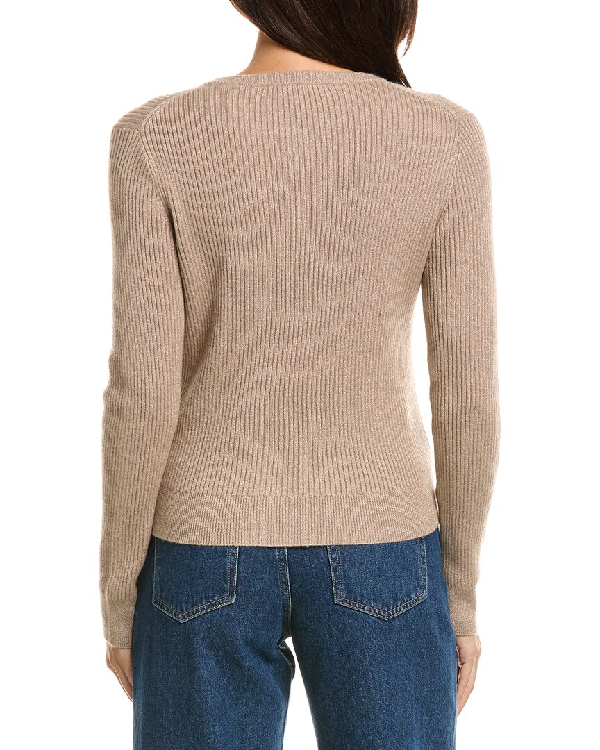 THE CASHMERE PROJECT The Cashmere Project Lurex Mini Rib Cashmere-Blend Cardigan