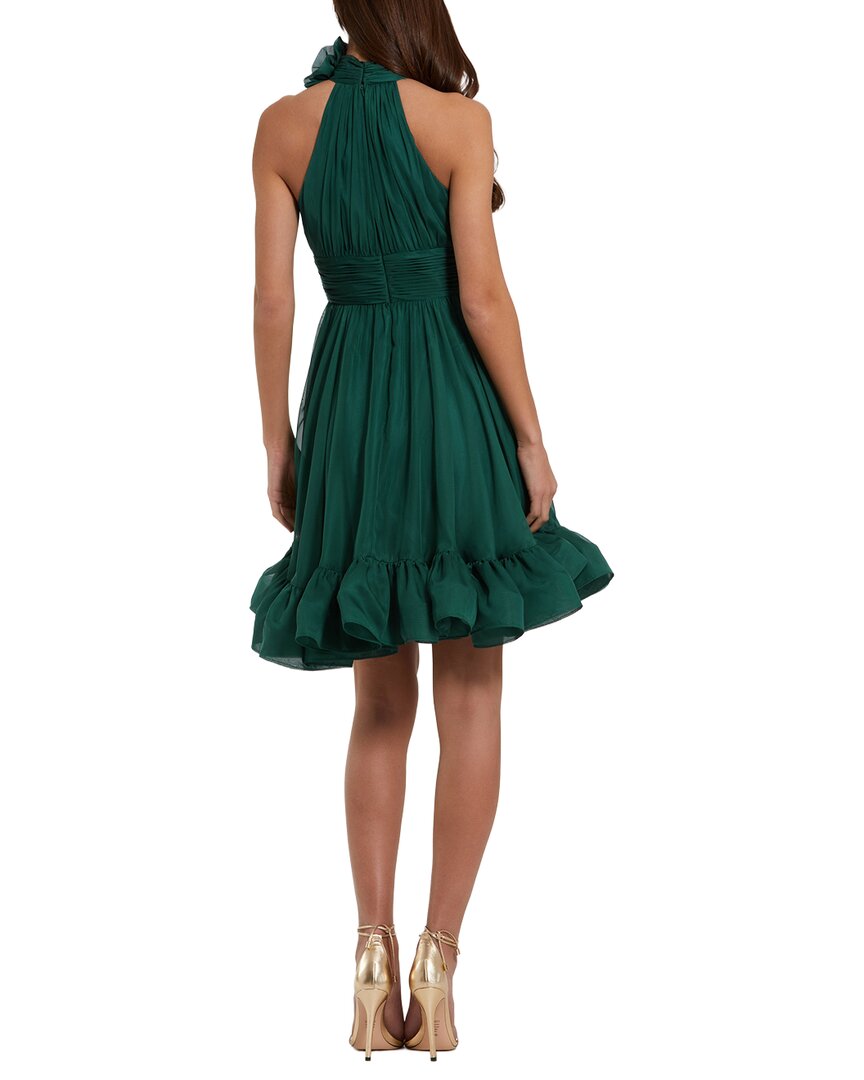 Mac Duggal Sleeveless Chiffon Mini Dress With 3D Flower