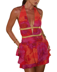 Oloey Solid Mini Dress