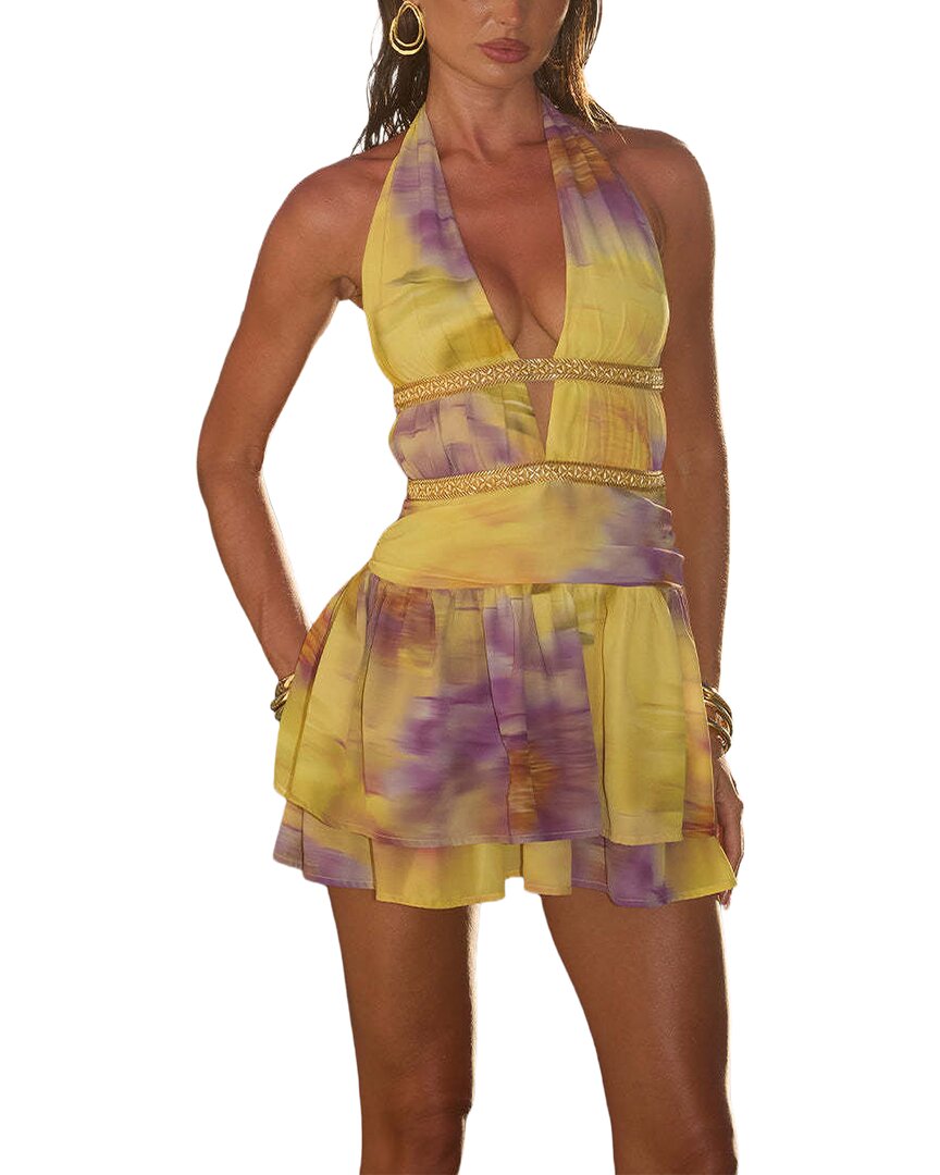 Oloey Solid Mini Dress