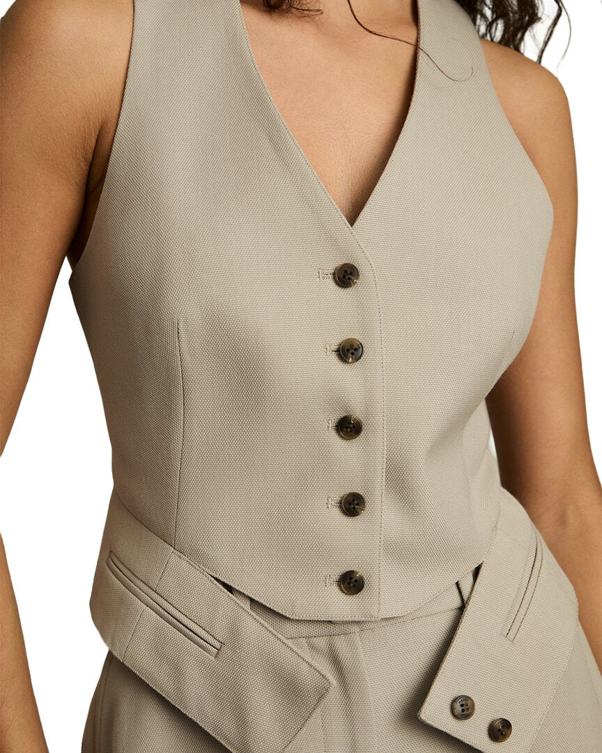 Reiss Brittany Tailored Wool-Blend Waistcoat