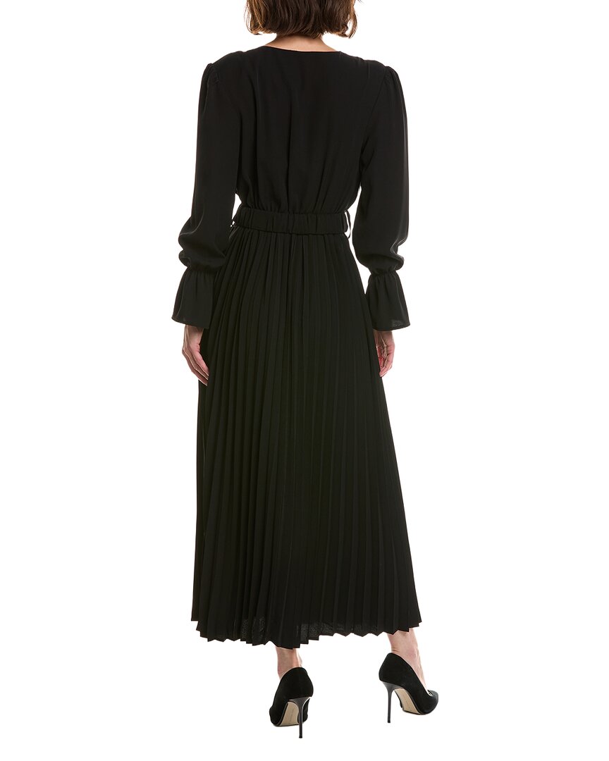 Pascale La Mode Pascale La Mode Solid Pleated Hem Midi Dress