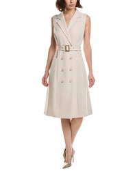 Pascale La Mode Lapel Collar Double-Breasted Midi Dress