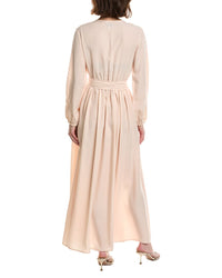 Pascale La Mode Pascale La Mode Laser Cut Embroidery Wrap Dress