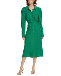 Pascale La Mode Button Front Puff Sleeve Dress
