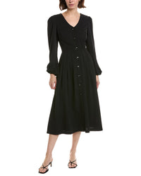 Pascale La Mode Pascale La Mode Sleeve Fold Pleated Shirtdress