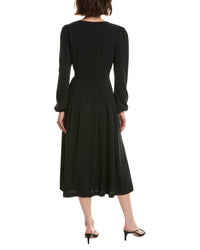 Pascale La Mode Pascale La Mode Sleeve Fold Pleated Shirtdress