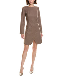 Pascale La Mode Long Sleeve Wool-Blend Mini Dress