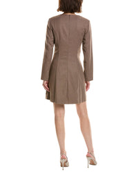 Pascale La Mode Long Sleeve Wool-Blend Mini Dress
