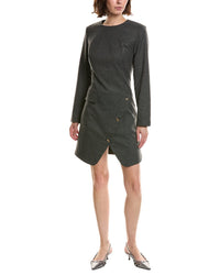 Pascale La Mode Pascale La Mode Long Sleeve Wool-Blend Mini Dress