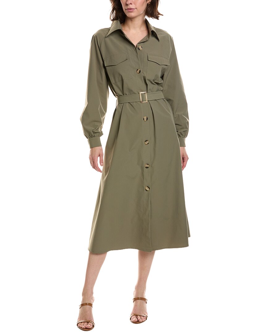 Pascale La Mode Pascale La Mode Flap Pocket Raglan Sleeve Shirtdress