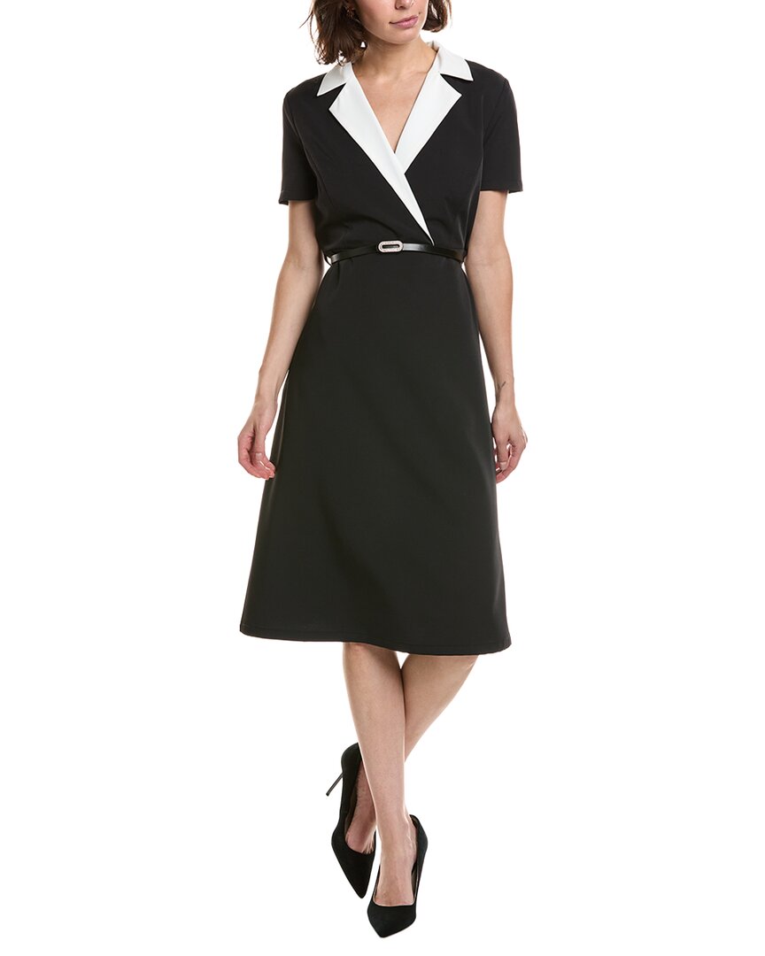 Pascale La Mode Pascale La Mode Contrast Collar A-Line Dress