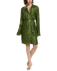 Pascale La Mode Pascale La Mode Textured Satin Shirtdress