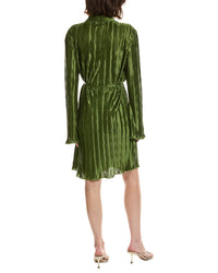 Pascale La Mode Pascale La Mode Textured Satin Shirtdress