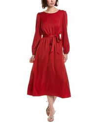 Pascale La Mode Pascale La Mode Sleeve Keyhole Back Belted Midi Dress