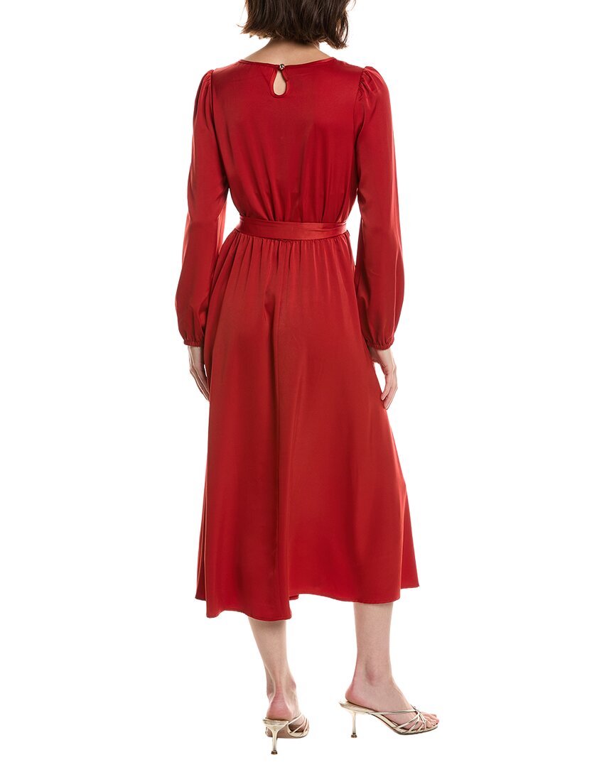 Pascale La Mode Pascale La Mode Sleeve Keyhole Back Belted Midi Dress