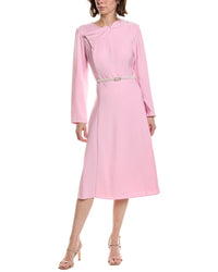 Pascale La Mode Pascale La Mode Long Sleeve Midi Shirtdress