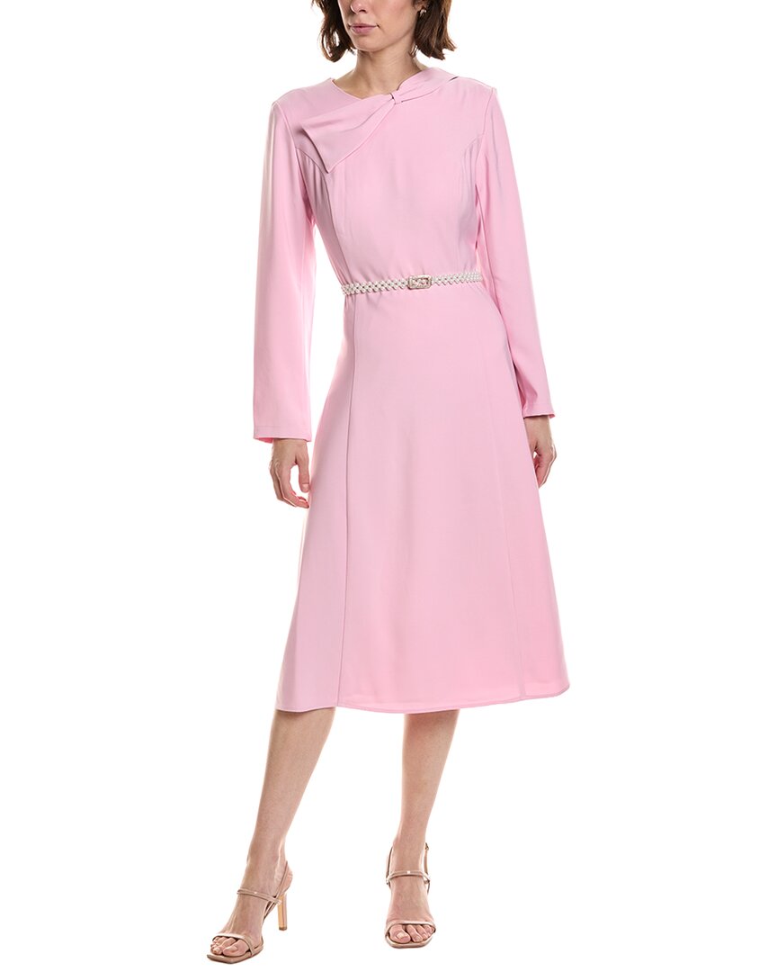 Pascale La Mode Pascale La Mode Long Sleeve Midi Shirtdress