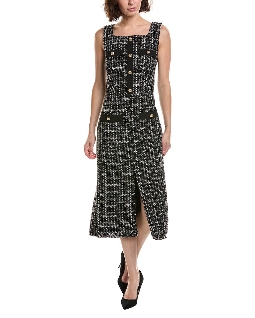 Pascale La Mode Pascale La Mode Sleeveless Tweed Midi Dress