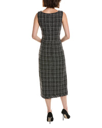 Pascale La Mode Pascale La Mode Sleeveless Tweed Midi Dress