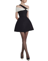 Amanda Royal Off-The-Shoulder Mini Dress