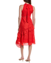 Sam Edelman High Neck Eyelet Midi Dress