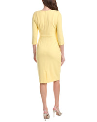 Adrianna Papell Crepe Tie Waist Sheath Dress