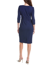 Adrianna Papell Crepe Tie Waist Sheath Dress