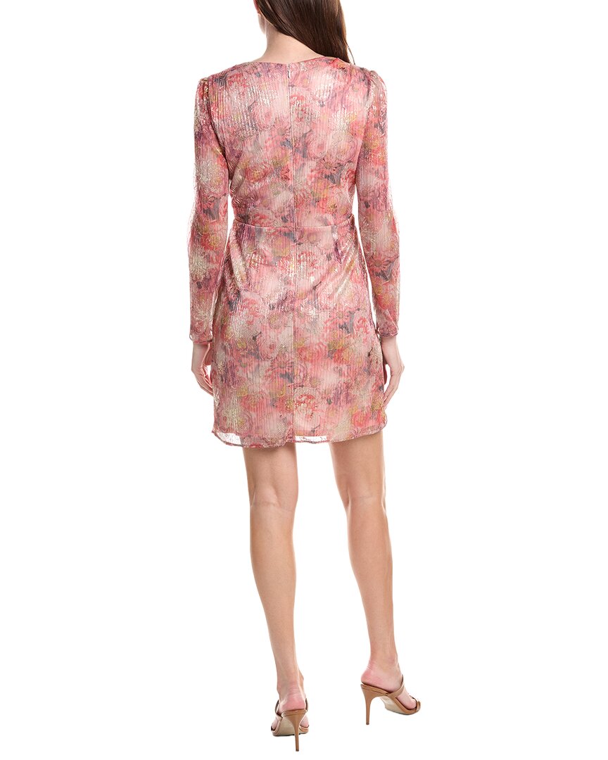 Adrianna Papell Printed Metallic Crinkle Dress