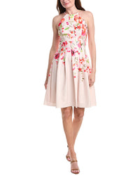 Adrianna Papell Floral Border Short Dress