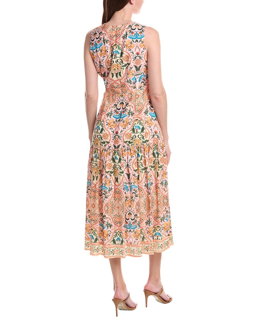 Adrianna Papell Gathered Side Cutout Midi Dress