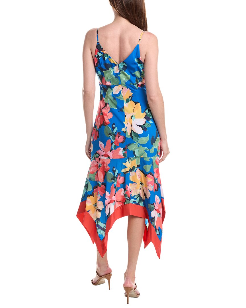 Adrianna Papell Handkerchief Floral Midi Dress