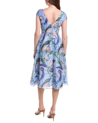 Adrianna Papell Floral Jacquard Midi Dress