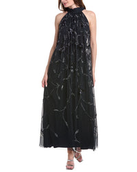 Adrianna Papell Bead Trapeze Maxi Dress