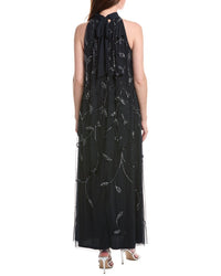 Adrianna Papell Bead Trapeze Maxi Dress